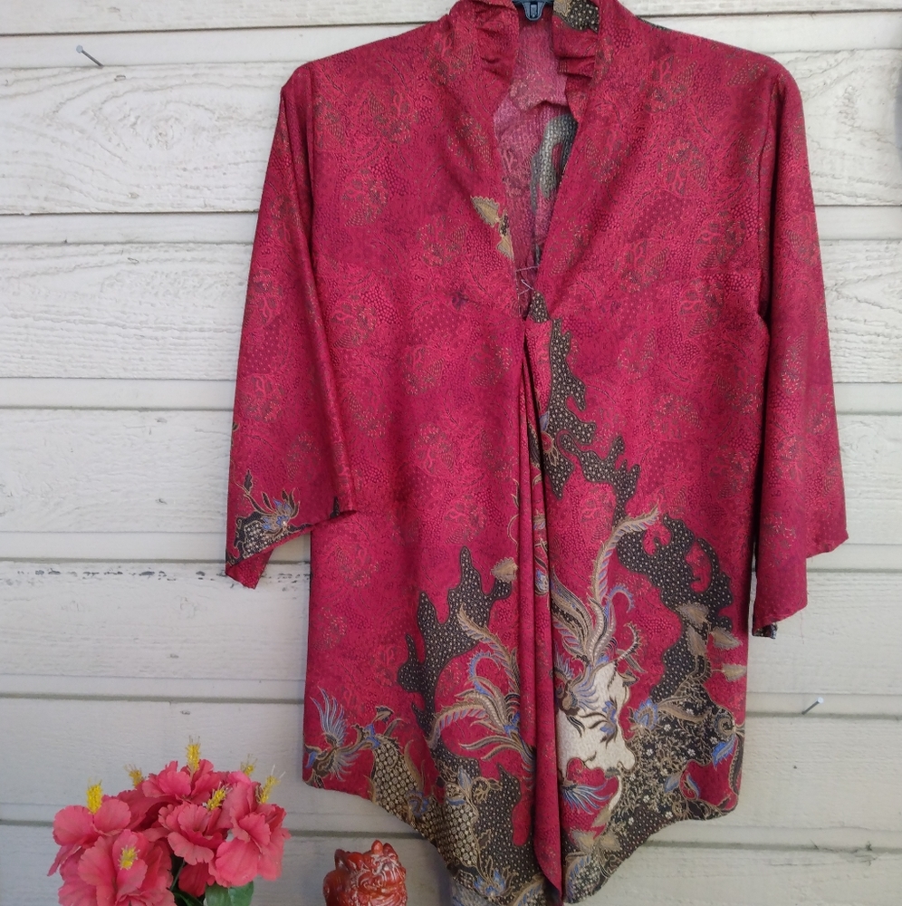 Asian Print Top